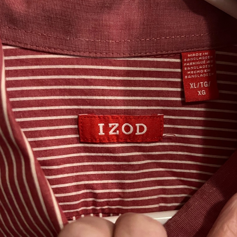 Men's IZOD Button Up Long Sleeve Shirt size XL - Picture 4 of 5